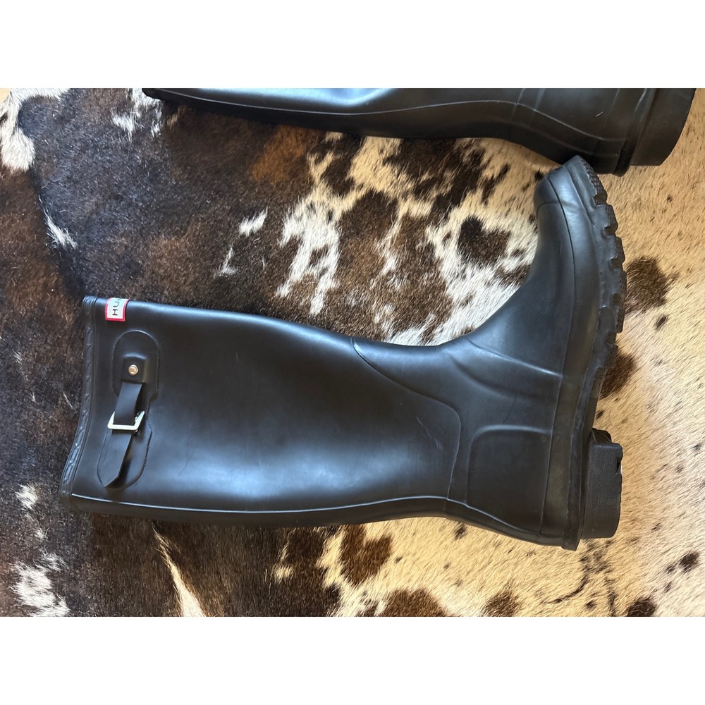 Hunter Original Tall Rain Boots In Black Women Size 9 - Picture 2 of 10